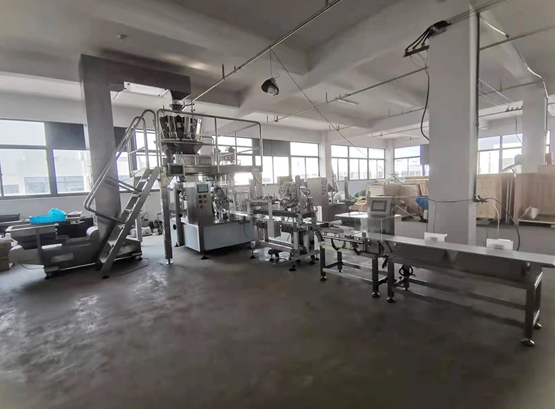 New Rotary Packing Machine for Premade Gusset Pouch with Folding and Labeling Device